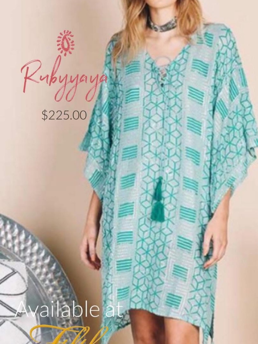 Rubyyaya gorgeous sequins kaftan beach coverup size small